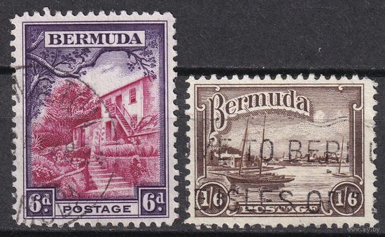 134.BrKCI. Великобритания. Колонии. Бермудские острова. Местные мотивы. Георг V. 1936 г. 6P, 1/6 Sh. Mi.##95/97.