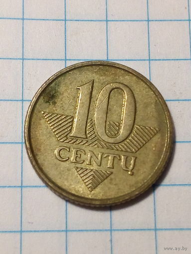 10 центов Литва 2009 год.