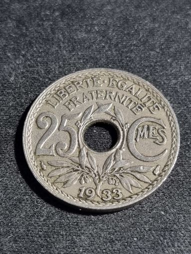 Франция 25 сантимов 1933