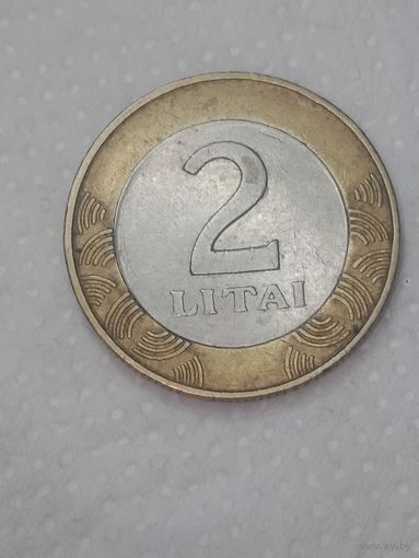 Литва 2 лита 1999 года .