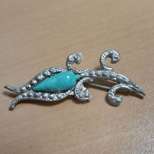 Брошь майорка в мельхиоре. Времен СССР