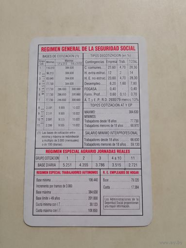 Карманный календарик. 1997 год