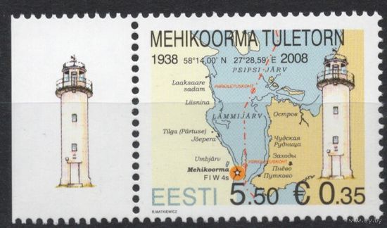 Эстония 2008. Маяк. Карта. 1 марка (346)
