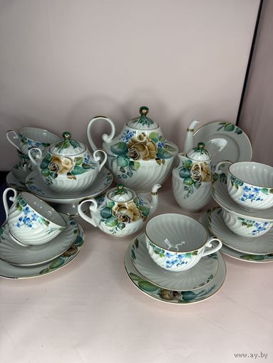 Чайный сервиз ЛФЗ ,чайная Роза ,23 предмета