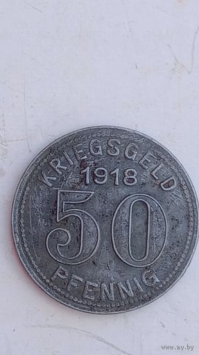 Германия нотгельд 50 пфеннигов 1918 город Элберфелд