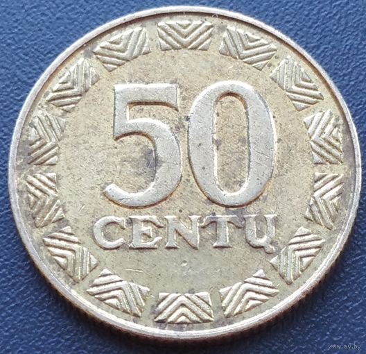 Литва 50 центов 1999. Возможен обмен