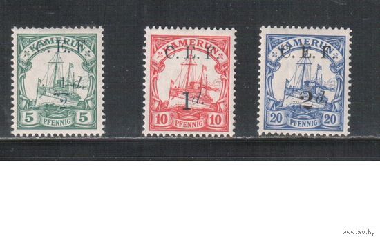 Камерун-1915,(Мих.2-4) * , Стандарт, Надп. , Флот, Британская оккупация