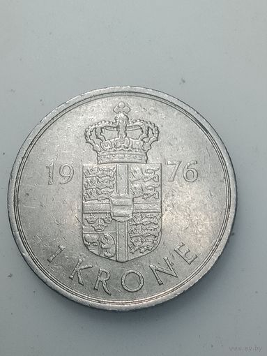 Дания 1 крона 1976 года .