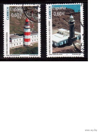 Испания-2008(Мих.4348,4350) , гаш.,  Маяки