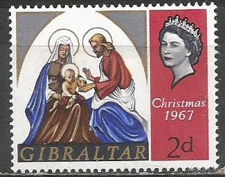 Гибралтар. Рождество. 1967г. Mi#205.