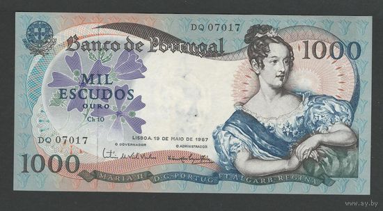Португалия 1000 эскудо 1967 года. Тип Р-172a. Состояние XF