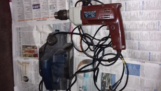 Дрель+электрорубанок С рубля!