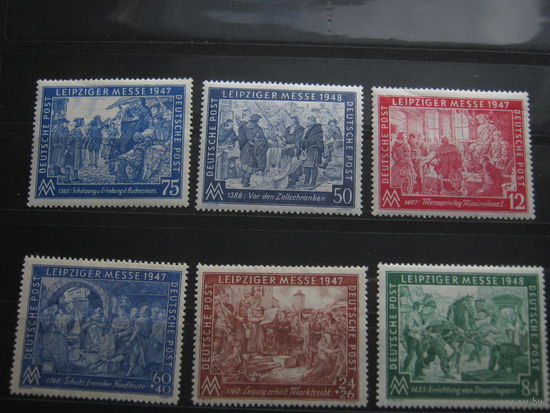 Марки - Германия, фауна, лошади - Лейпцигская ярмарка 1948