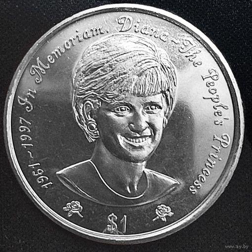 Ниуэ 1 доллар, 1997 В память о Принцессе Диане UNC