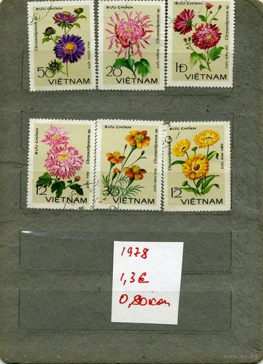 ВЬЕТНАМ, 1978,   ЦВЕТЫ,   6м