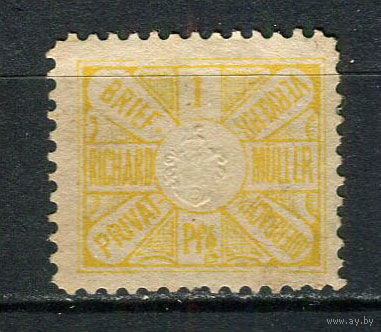 Германия - Ауэрбах - Местные марки - 1887 - Герб 1Pf - [Mi.46bA] - 1 марка. Чистая без клея.  (Лот 83CX)