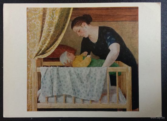 Соцреализм. Кугач Ю. У колыбели. 1977