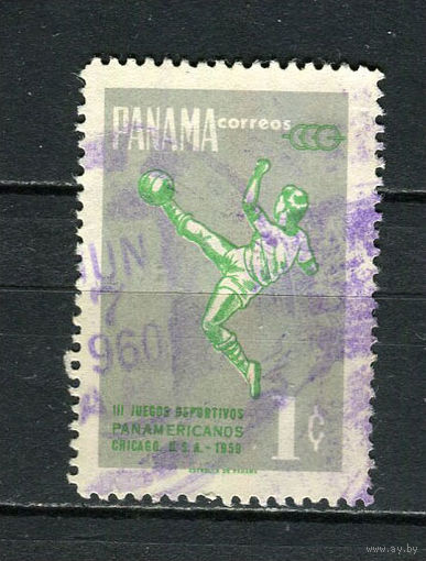 Панама - 1959 - Футбол 1С - [Mi.559] - 1 марка. Гашеная.  (Лот 86FC)-T25P11