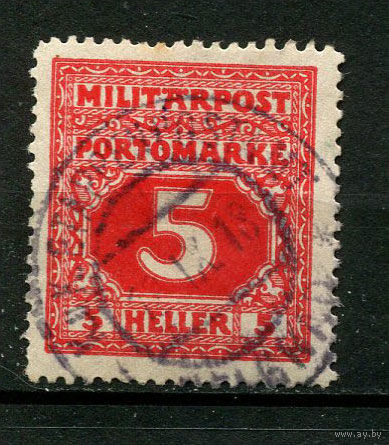 Босния и Герцоговина (Австро-венгерская администрация) - 1916/1918 - Цифры 5H. Portomarken - [Mi.16p] - 1 марка. Гашеная.  (Лот 74CD)