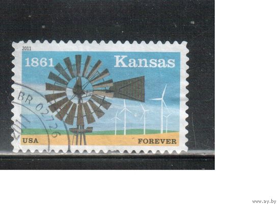США-2011 (Мих.4658) , гаш. , Штат Канзас (одиночка),