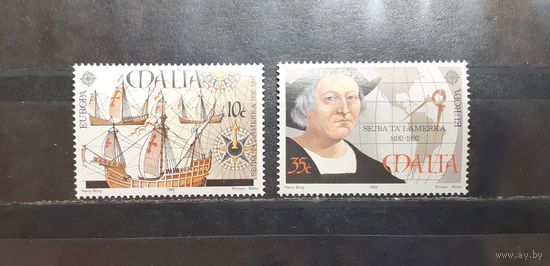 Мальта. 1992 год. Флот. 500 лет открытия Америки Христофором Колумбом (905)