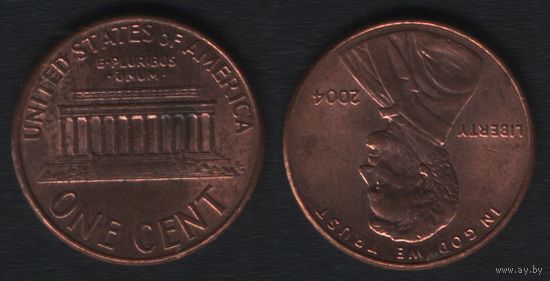 США km201b 1 цент 2004 год (-) (_5 ТОРГ ЛЮБОЙ