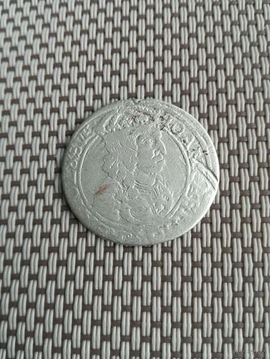 Шесть грошей 1661 года GBA. Львов