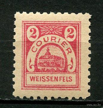 Германия - Вайсенфельс - Местные марки - 1896 - Замок 2Pf - [Mi.14] - 1 марка. MNH.  (Лот 86Ci)