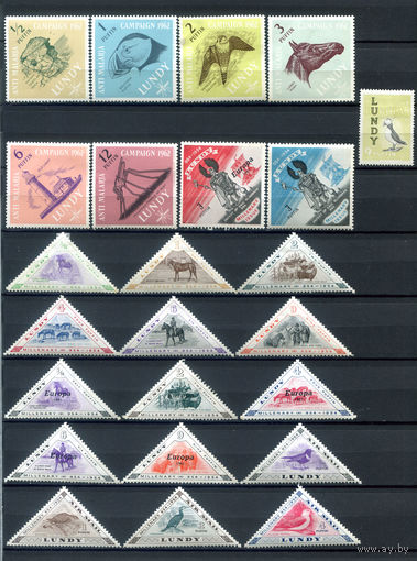 Ланди, Великобритания - локальные марки - 24 марки - MH. #4-W1-124-E-1