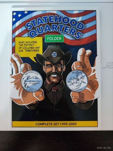Альбом с монетами коллекционный Штаты и территории заполненный бонусы четвертак квотер 25 центов США