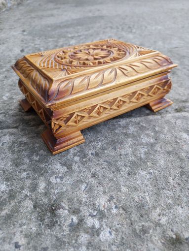 Шкатулка деревянная ручной работы, винтаж,  ретро
