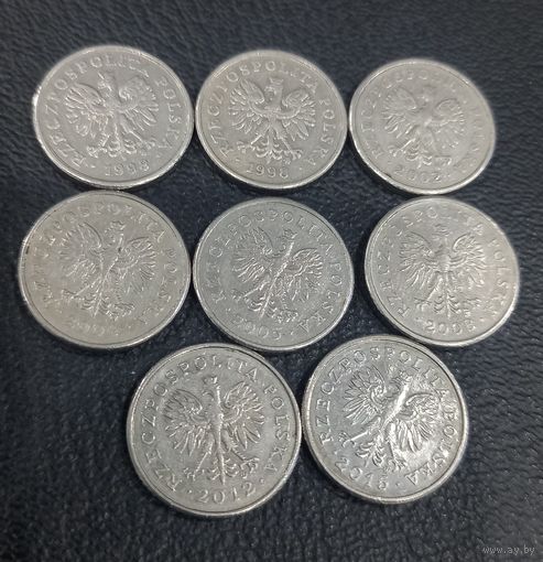 10 грошей. 8 шт. 1998-2 шт. 2002,04,05,08,12,15. Цена за все.