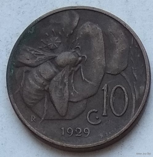 Италия 10 чентезимо 1929 г.