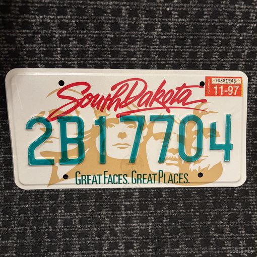 Автомобильный номер США Южная Дакота