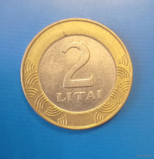 Литва 2 лита 2008 год биметалл