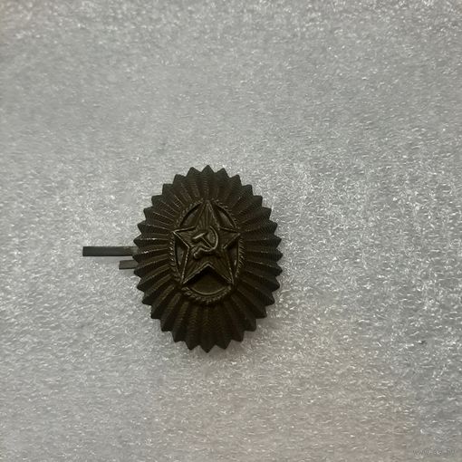 Кокарда ВС СА СССР общевойсковая, солдатская, "орех", защитная, хаки #3