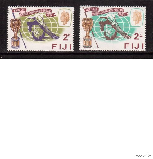 Фиджи-1966(Мих.191-192)  ** , Спорт, ЧМ-1966 по футболу, Английские колонии,