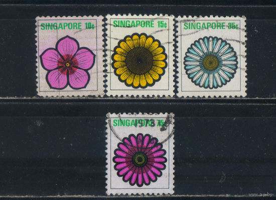 Сингапур Респ 1973 Цветы Стандарт #194-5,198,200