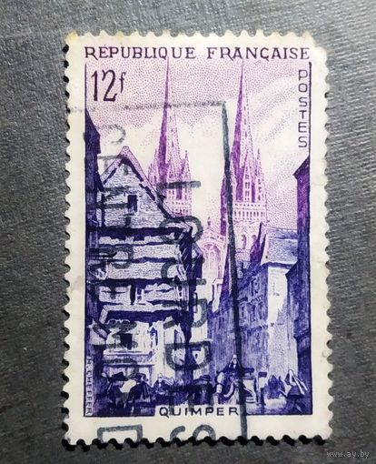 Марка Франция 1954 год Город Кемпер