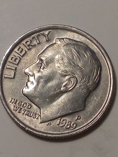 10 центов США 1989 P год
