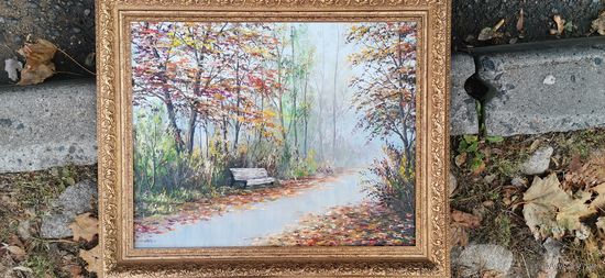 Картина маслом"Осень в парке"