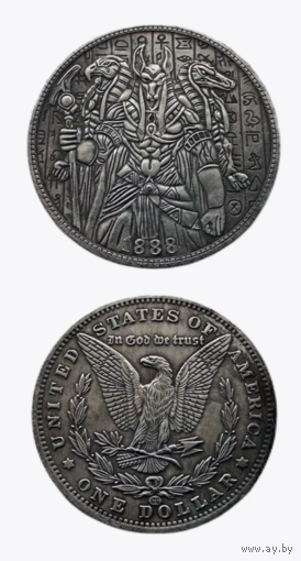 Сувенирная монета 1 доллар 1888 Боги Египта