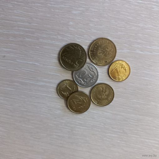 1, 2, 5, 20 грошей 2019 Польша