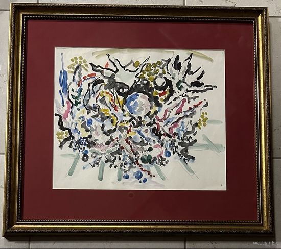 Кищенко А. М. Эскиз к гобелену. Акварель/бумага; 29,5х35см.