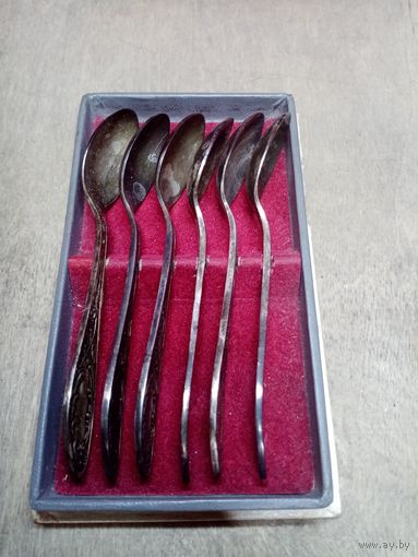 С рубля без мц. десертные ложечки, 6 шт. МНЦ, 11см. коробка 60 копеек