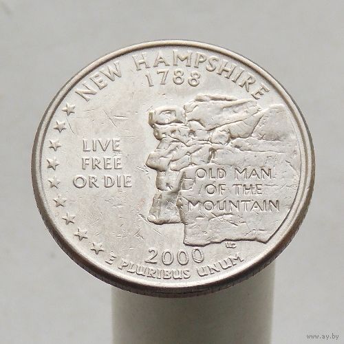 США 25 центов 2000 P Нью-Гэмпшир