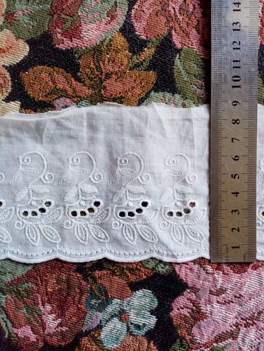 Шитьё белое СССР прошва, кружево шитое #1