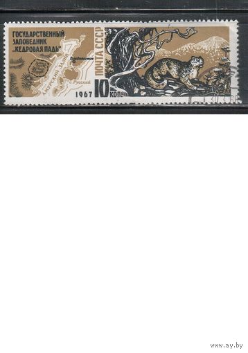 СССР-1967, (Заг.3452), гаш., Фауна, Заповедник