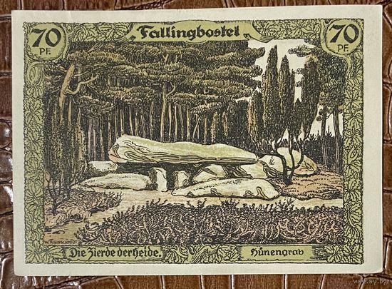 Нотгельд 70 пфеннигов 1921 год. Бухгольц. Веймарская республика