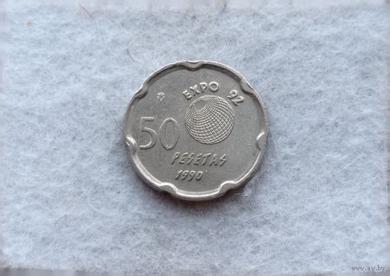 Werty71 Испания 50 песет 1990  Expo 92 Король Хуан Карлос 1